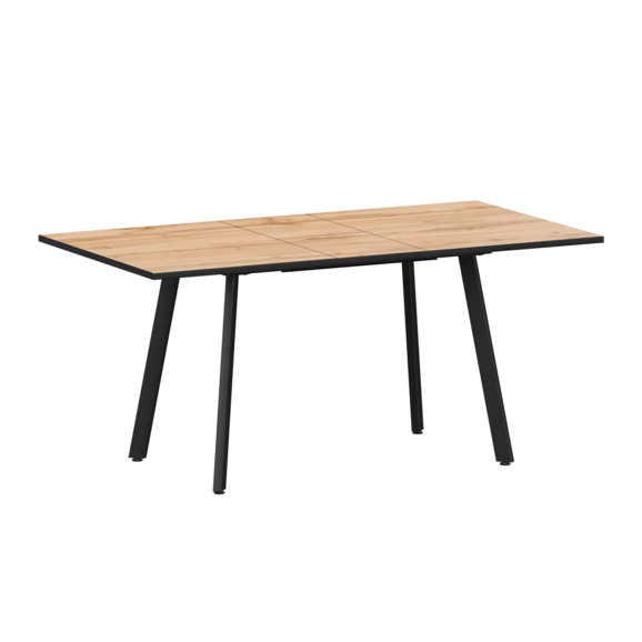 Стол раздвижной Рольф 1100+300, Р20 дуб вотан, черный муар - фото 1