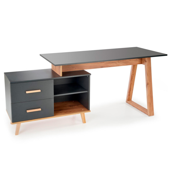 Стол письменный Trunk, дуб вотан, антрацит Стол письменный Trunk, дуб вотан, антрацит - фото 5