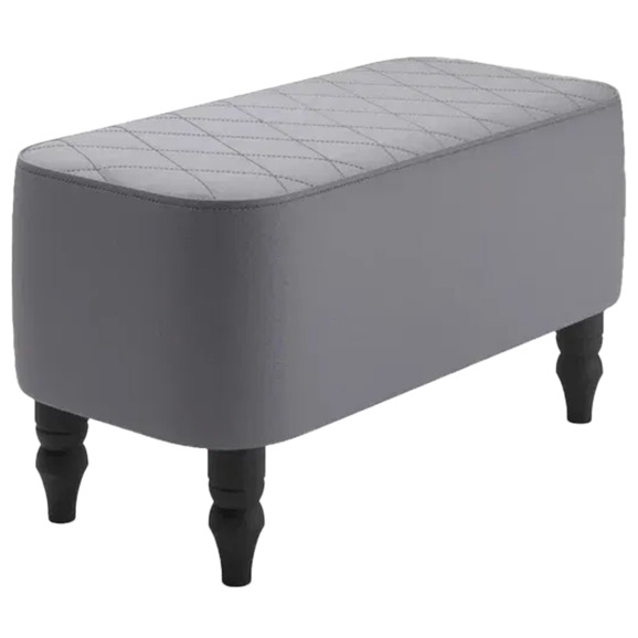 Банкетка Лотик, экокожа, серый - фото 1