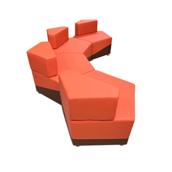 Комплект Фринг четырехместный, морковно-шоколадный - фото 1