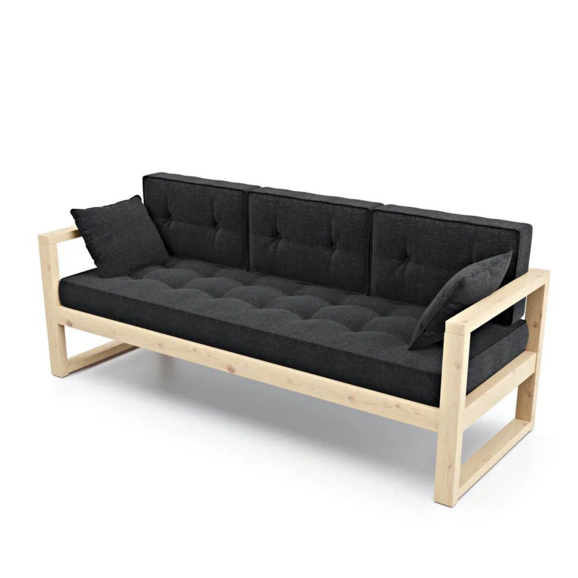 Диван Veene mini текстиль, сосна black - фото 2