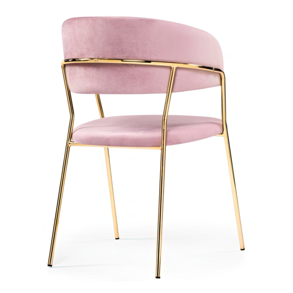 Стул Kamelia pink / gold - фото 4