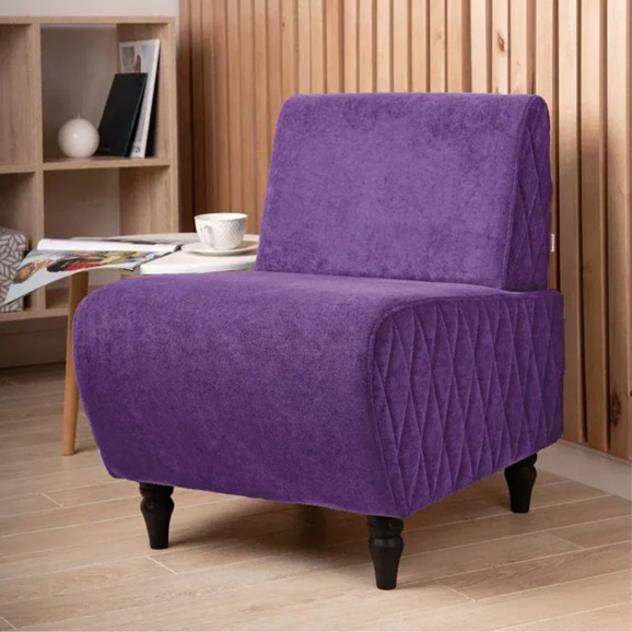 Кресло Лотик велюр, фиолетовый - фото 5