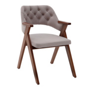 Фотография товара Стул Elf, рогожка серая, натуральный орех от компании ChiedoCover.