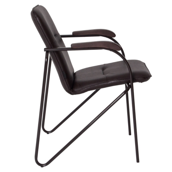 Стул Самба, кожзам Вега дарк браун, каркас темный орех, подлокотники венге - фото 8