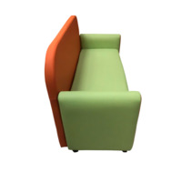 Фотография Диван Мавли двухместный, экокожа пегасо, салатово-оранжевый Фотография товара Диван Мавли двухместный, экокожа пегасо, салатово-оранжевый от компании ChiedoCover.