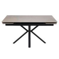 Фотография товара Керамический стол Старлайт 140 (200) х 80 carmen light grey / черный от компании ChiedoCover.