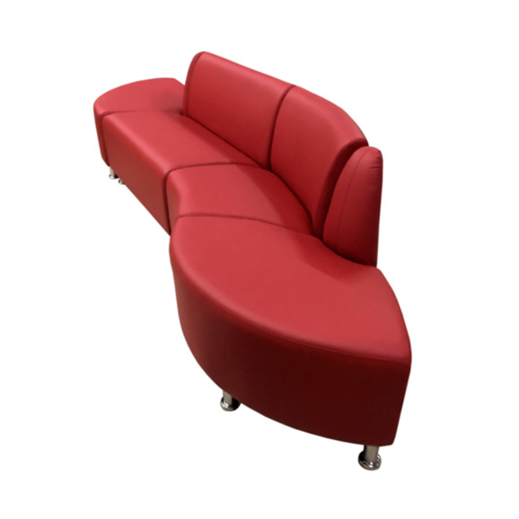Диван Блазз пятиместный, экокожа Пегасо, красный - фото 4