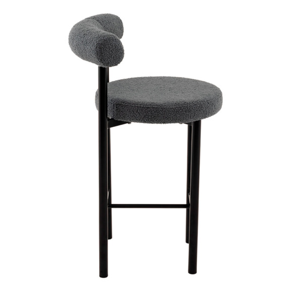 Стул полубарный Флорео букле темно-серый Стул полубарный Флорео букле темно-серый - фото 3