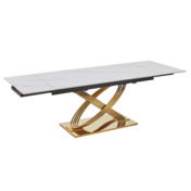 Фотография товара Стол обеденный Virtue, эффект белого мрамора, золотой от компании ChiedoCover.