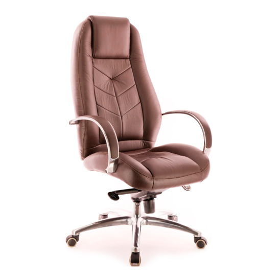 Кресло Drift Full M, экокожа коричневая - фото 1
