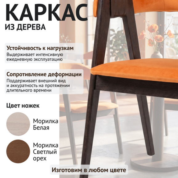 Полукресло Дольче, велюр Фурла 153, морилка венге - фото 4