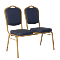 Настоящее фото товара Секция стульев Хит, жаккард корона синяя, каркас золото, произведённого компанией ChiedoCover