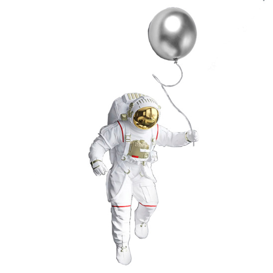 Аксессуар на стену Космонавт с шариком - фото 1
