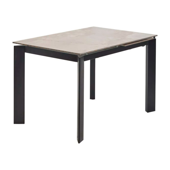 Стол corner 120, gloss amber jade solid ceramic, black - фото 1