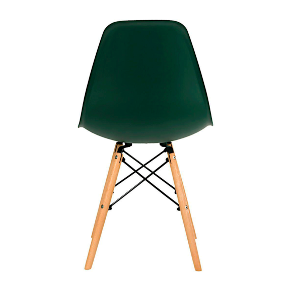Стул пластиковый Eames, темно-зеленый, каркас бук - фото 3