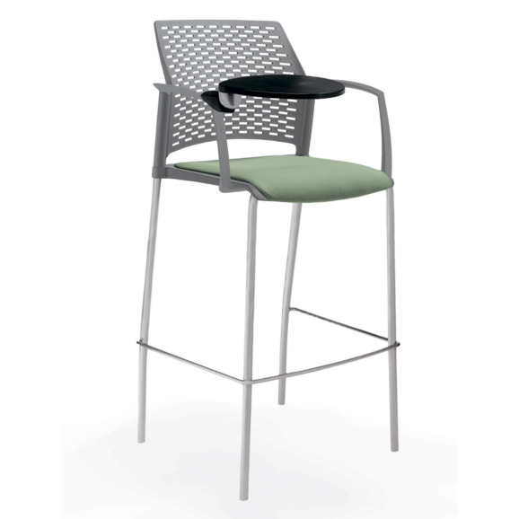 Стул Ревайнд барный с мягким сиденьем и пюпитром, серый Стул Ревайнд барный с мягким сиденьем и пюпитром, серый - фото 2