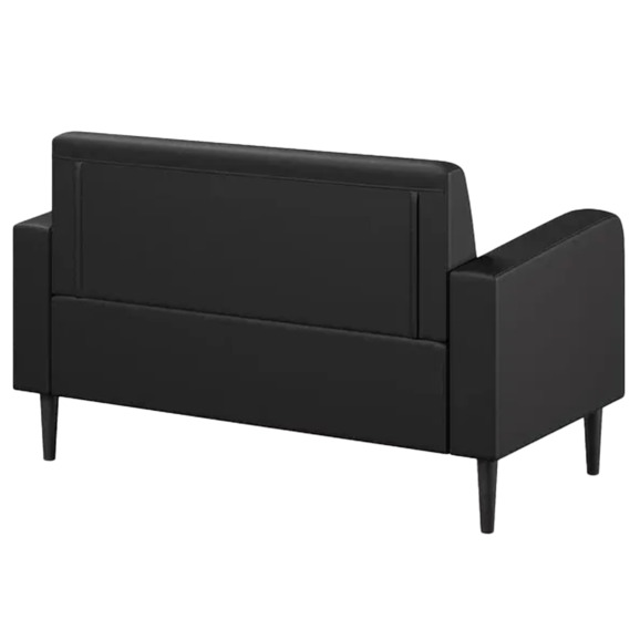 Диван Папилла, экокожа, 132 см, черный - фото 3