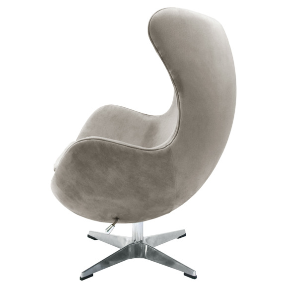 Кресло Egg style chair латте, искусственная замша - фото 3