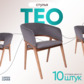 Реальное изображение товара 2 Стул Тео, велюр Реми 85, светлый орех производства ChiedoCover 
