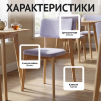 Фотография товара Стул Topas, сиреневый велюр Paddington 12, лак  от компании ChiedoCover.