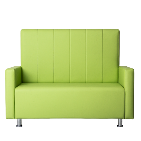 Диван Colt с подлокотниками, кожзам GALAXY Light Green, ножки хром  - фото 5