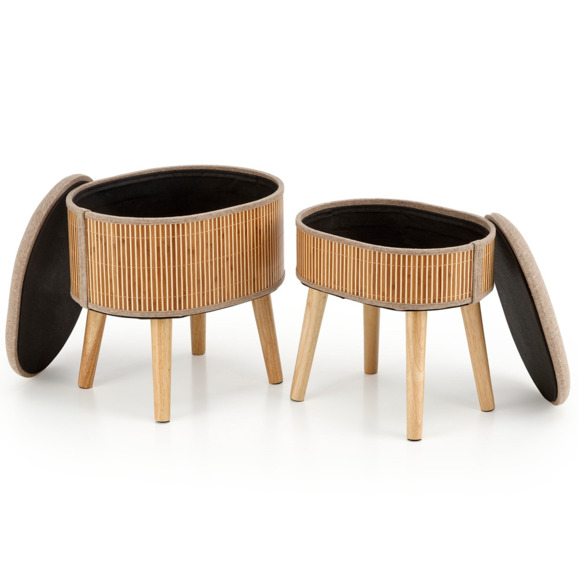 Набор пуфов Unqualified, с отделением, бежевый - фото 2