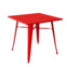 Настоящее фото товара Стол Tolix 800*800, красный, произведённого компанией ChiedoCover