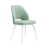 Настоящее фото товара Стул на металлокаркасе Брейния velutto 14 / белый, произведённого компанией ChiedoCover