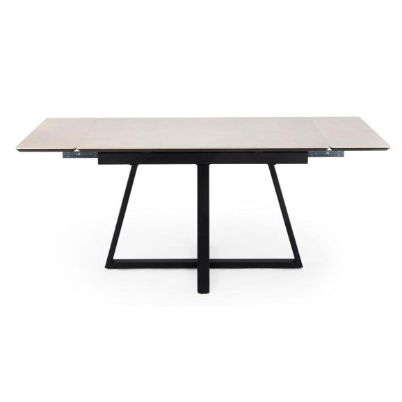 Керамический стол Памелла 140(200)х80 carmen light grey / черный - фото 4