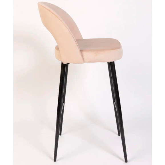 Стул Пиннате, барный, бежевый, черный, велюр - фото 3
