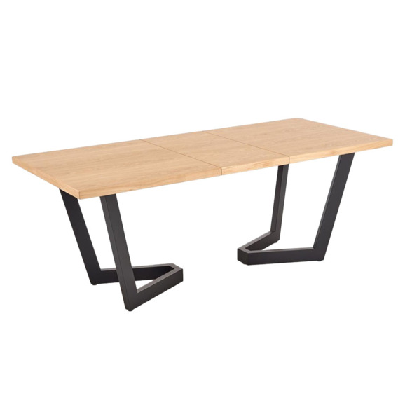 Стол обеденный Opulence, дуб натуральный, черный - фото 1