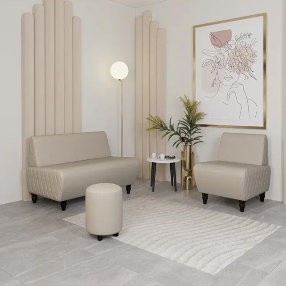 Кресло Лотик экокожа, санд - фото 6