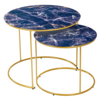 Настоящее фото товара Набор кофейных столиков Tango, темно-синий, произведённого компанией ChiedoCover