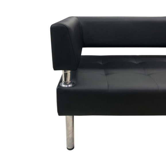 Диван Сантур трехместный, черный - фото 3