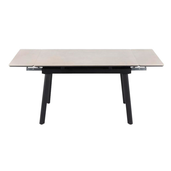 Керамический стол Норман 140(200)х80 carmen light grey / черный Керамический стол Норман 140(200)х80 carmen light grey / черный - фото 4