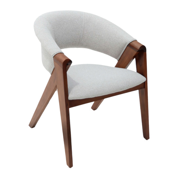 Стул Soft, рогожка Arte 80 B серая, орех натуральный Стул Soft, рогожка Arte 80 B серая, орех натуральный - фото 1