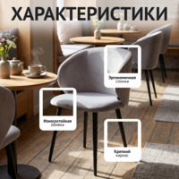 Фотография товара Стул Марк, велюр Велутто 52, ножки металл от компании ChiedoCover.