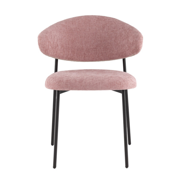 Стул Эван, шенилл, каркас пыльно-розовый - фото 6