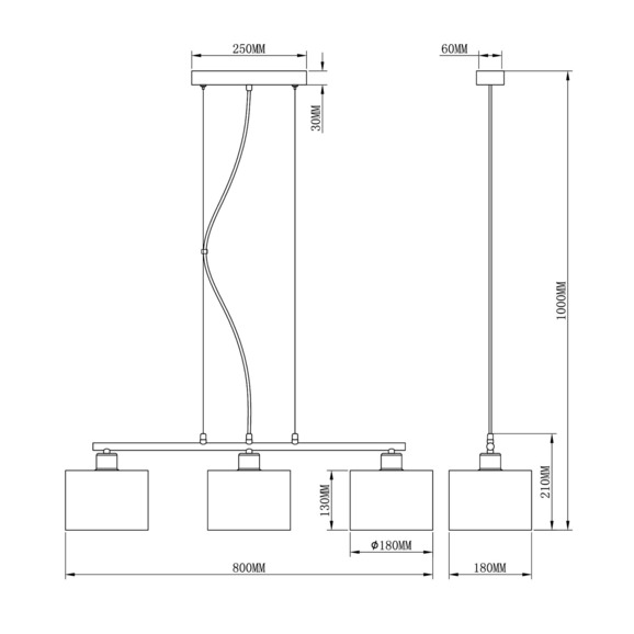 Подвесной светильник V2731-3P Room 3*E27*60W - фото 2