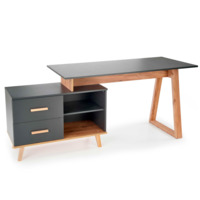 Фотография товара Стол письменный Trunk, дуб вотан, антрацит от компании ChiedoCover.