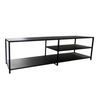 Настоящее фото товара Тумба ТВ, 1400*400*450 мм, каркас черный муар RAL 9005, произведённого компанией ChiedoCover