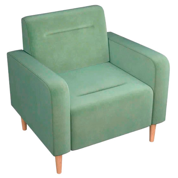 Кресло Папилла, велюр, оливковый - фото 1