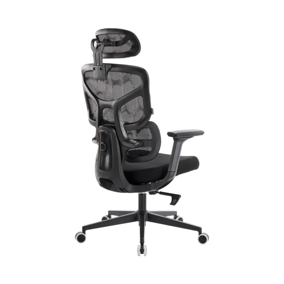 Эргономичное кресло Омега Блэк, сетка, черный - фото 4