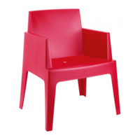 Настоящее фото товара Кресло пластиковое Box, красный, произведённого компанией ChiedoCover
