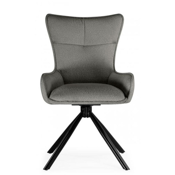 Стул на металлокаркасе Chicago light gray / black legs KD Стул на металлокаркасе Chicago light gray / black legs KD - фото 2