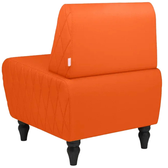 Кресло Лотик экокожа, оранжевый - фото 3
