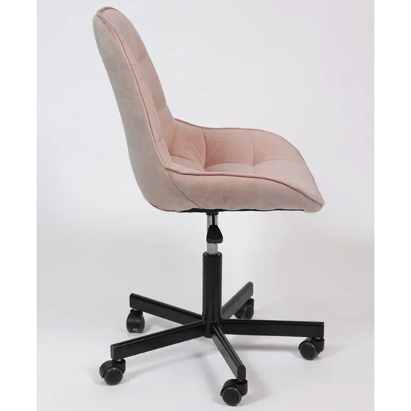 Стул Мускус, пятилучие, велюр, розовый, черный - фото 3