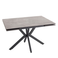 Настоящее фото товара Стол раскладной Maru 120-180*80*76, керамика, антрацит, произведённого компанией ChiedoCover