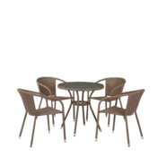 Комплект мебели Альме, коричневый, 2 стула